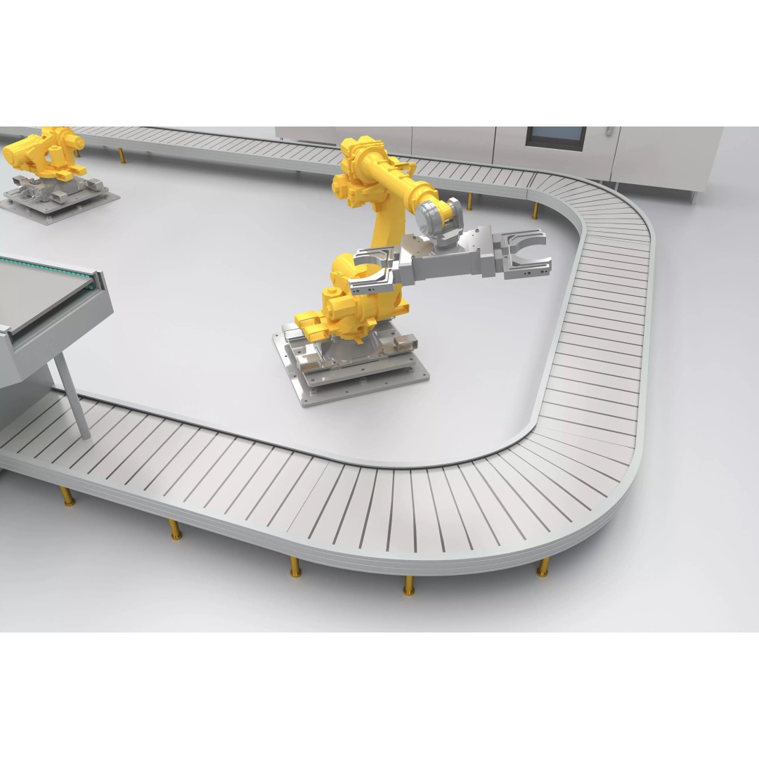 Factory Production Line 3D Model – Industrial Scene, OBJ, FBX, PBR - View 3