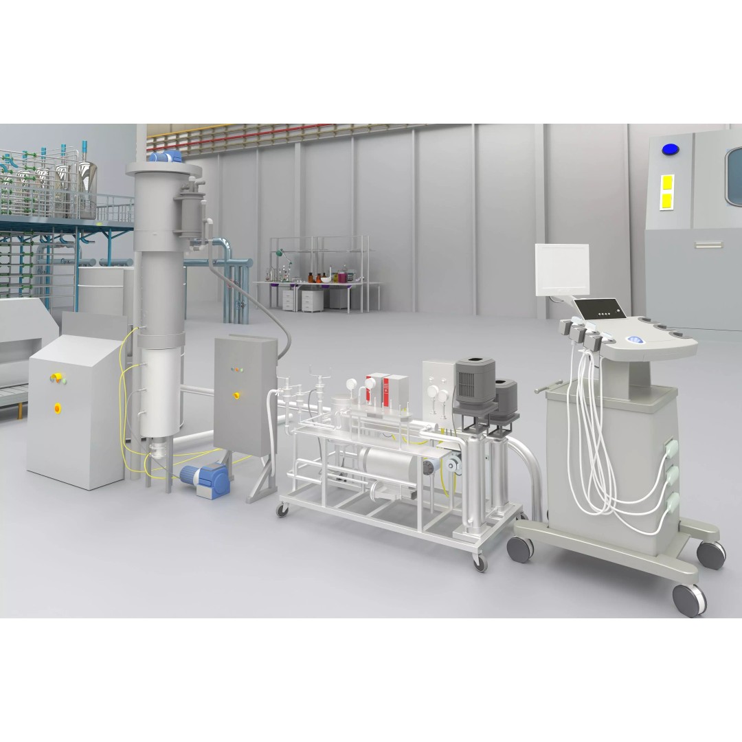 Factory Production Line 3D Model – Industrial Scene, OBJ, FBX, PBR - View 4