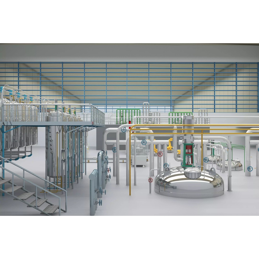 Factory Production Line 3D Model – Industrial Scene, OBJ, FBX, PBR - View 5
