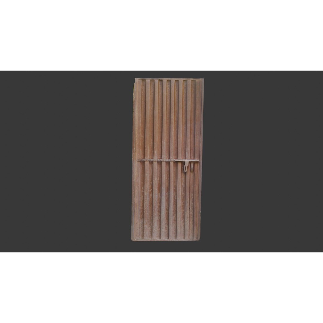 Rusty Metal Gate 3D Model – Low Poly Scanned Asset with PBR Textures - View 3