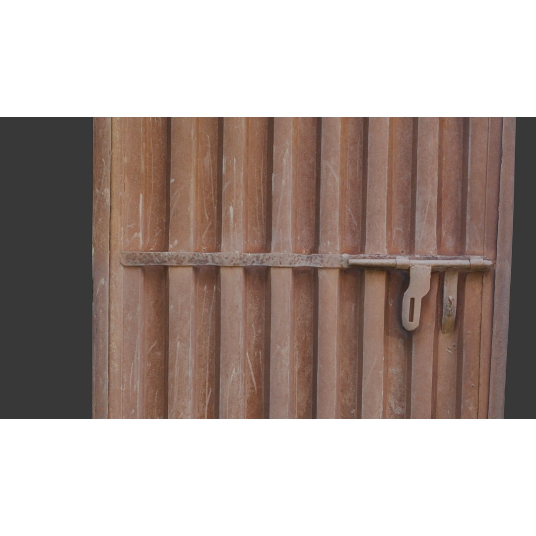 Rusty Metal Gate 3D Model – Low Poly Scanned Asset with PBR Textures - View 5