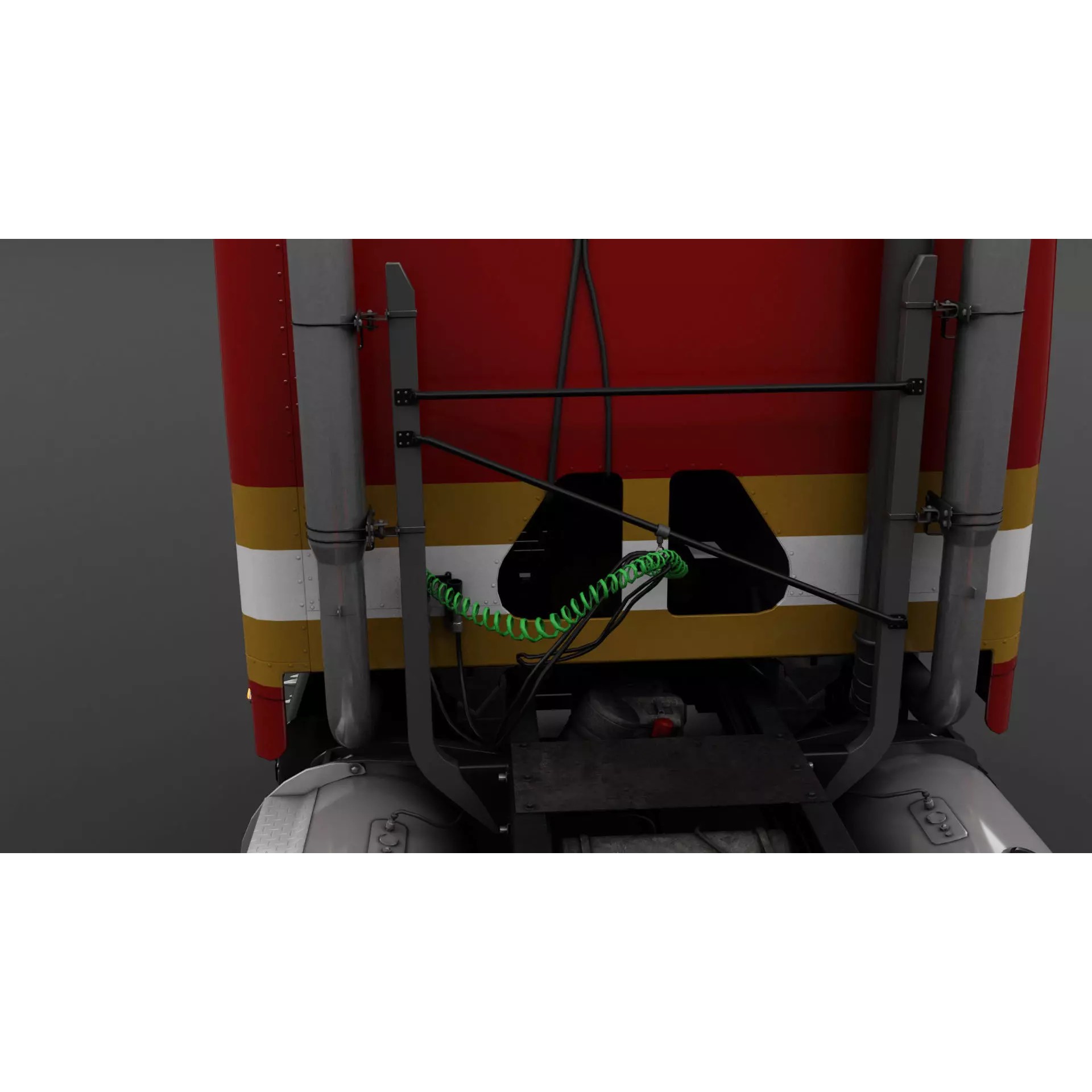 Peterbilt 352 Cabover Semi Truck - Game-Ready 3D Model - View 10