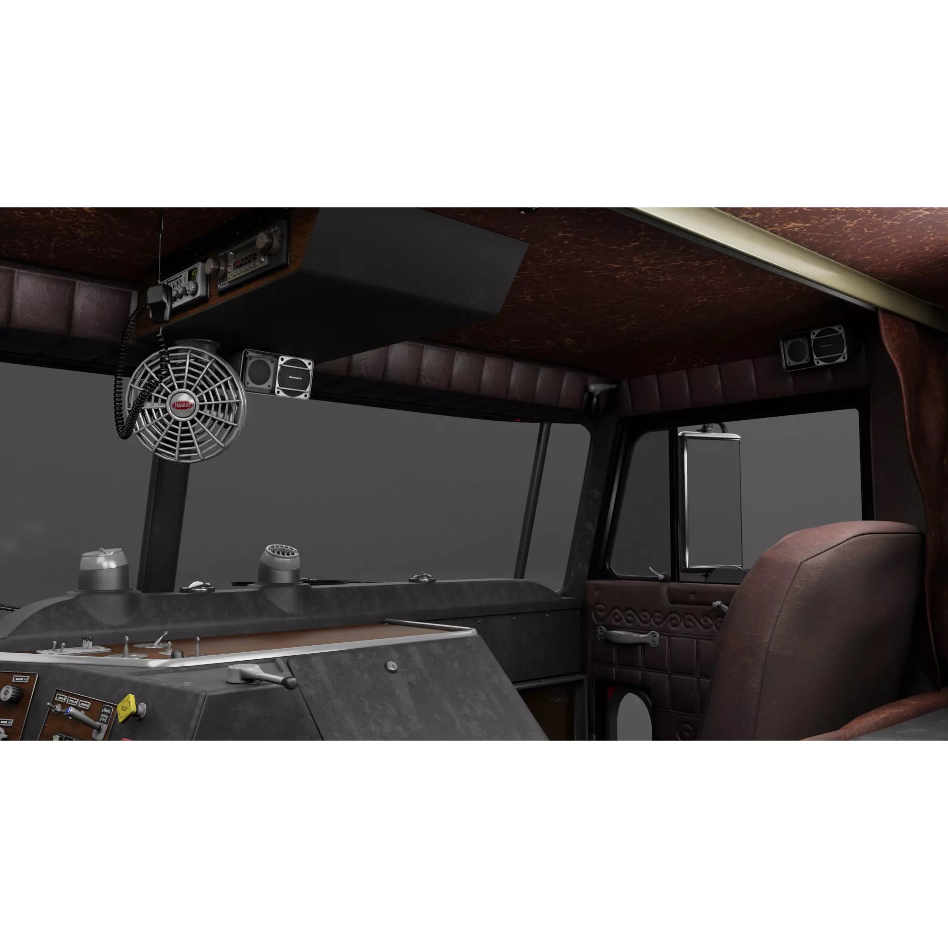 Peterbilt 352 Cabover Semi Truck - Game-Ready 3D Model - View 13