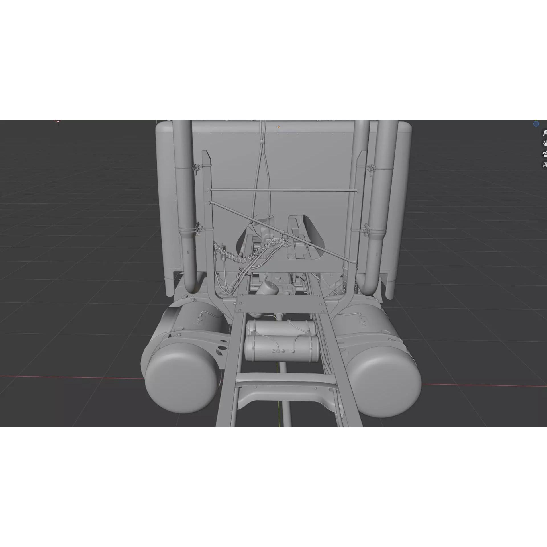 Peterbilt 352 Cabover Semi Truck - Game-Ready 3D Model - View 25