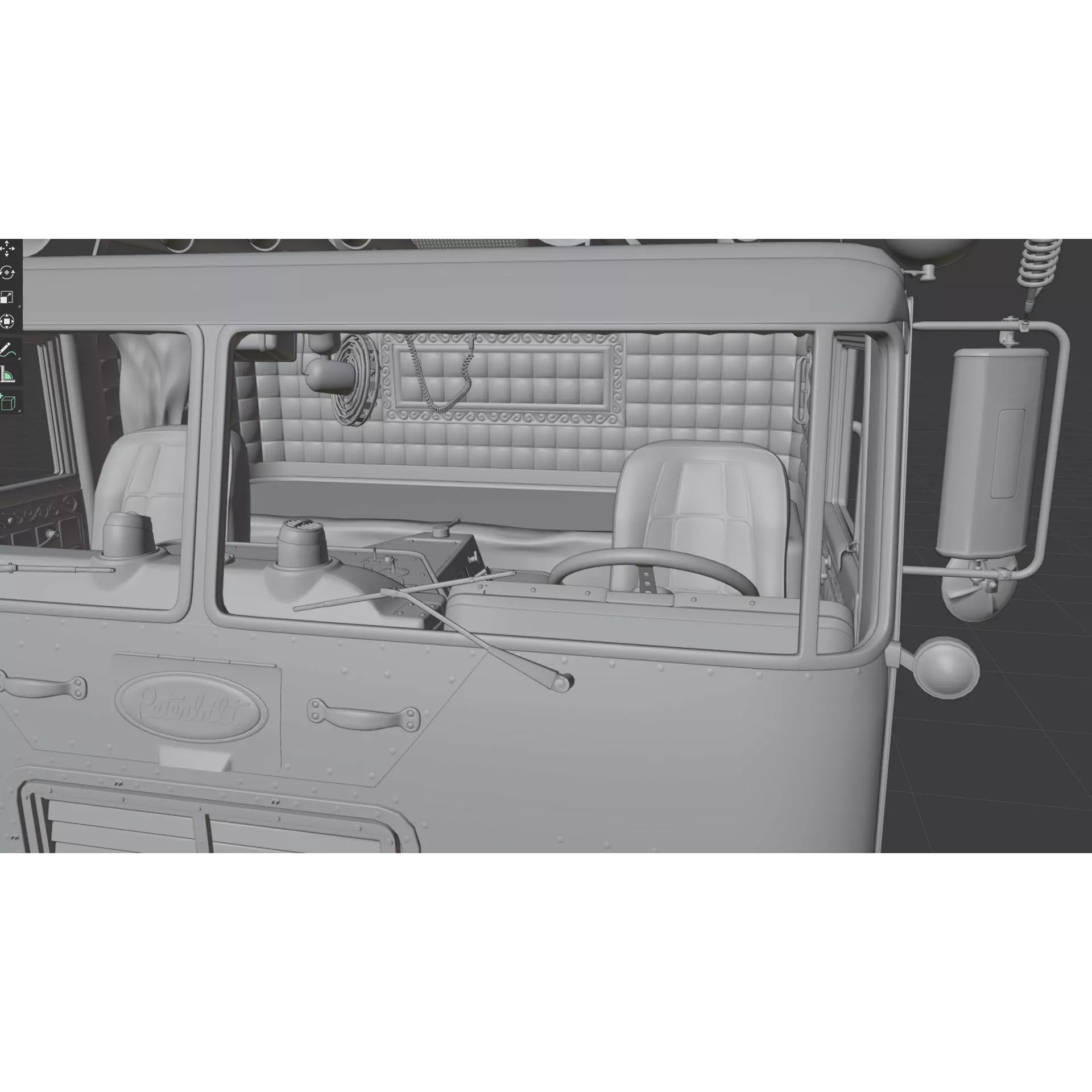 Peterbilt 352 Cabover Semi Truck - Game-Ready 3D Model - View 28
