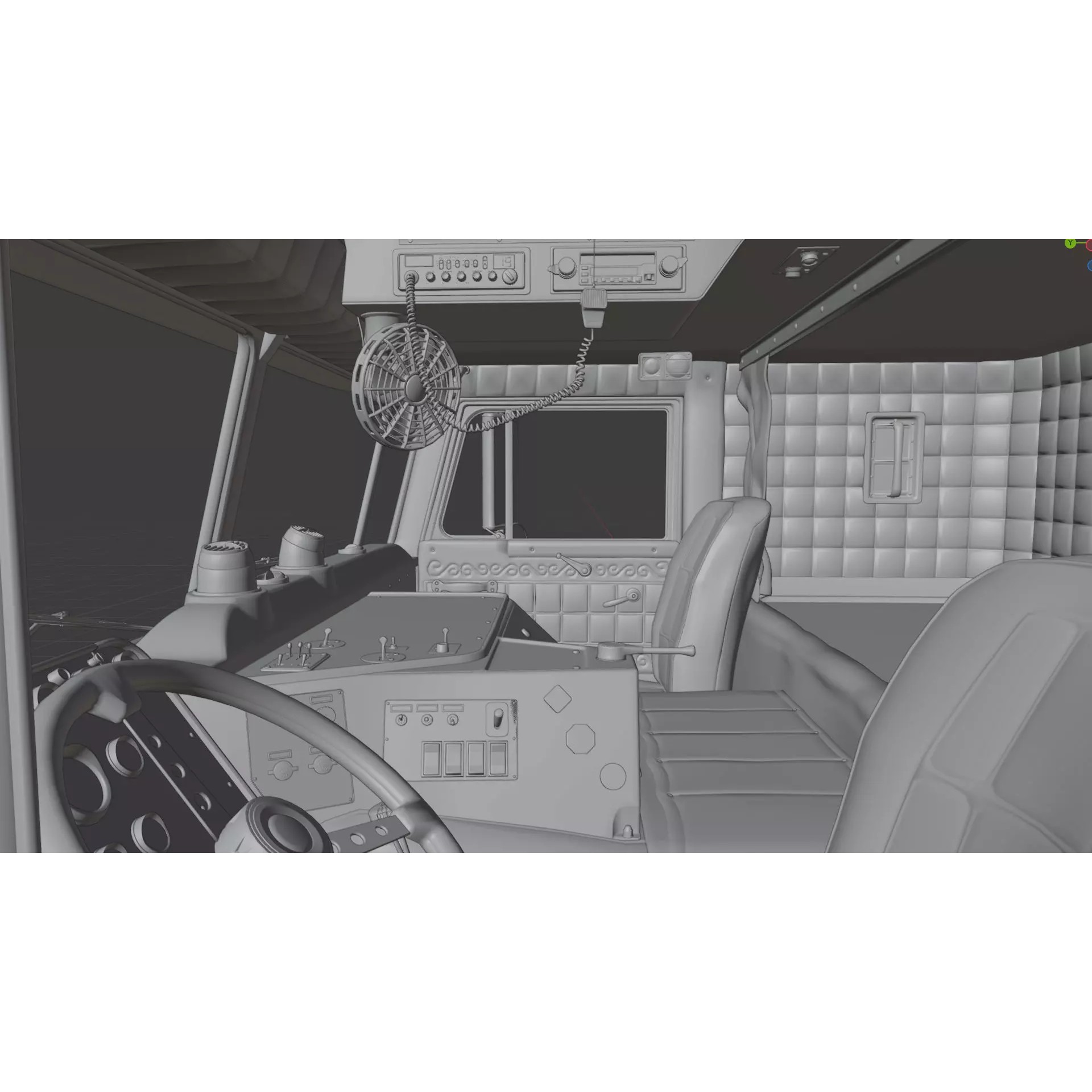 Peterbilt 352 Cabover Semi Truck - Game-Ready 3D Model - View 29