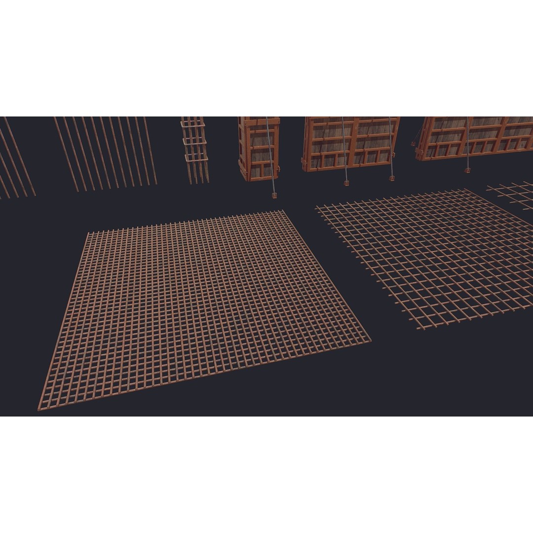 Formwork Reinforcement 3D Model – Low Poly Game Asset, FBX - View 8