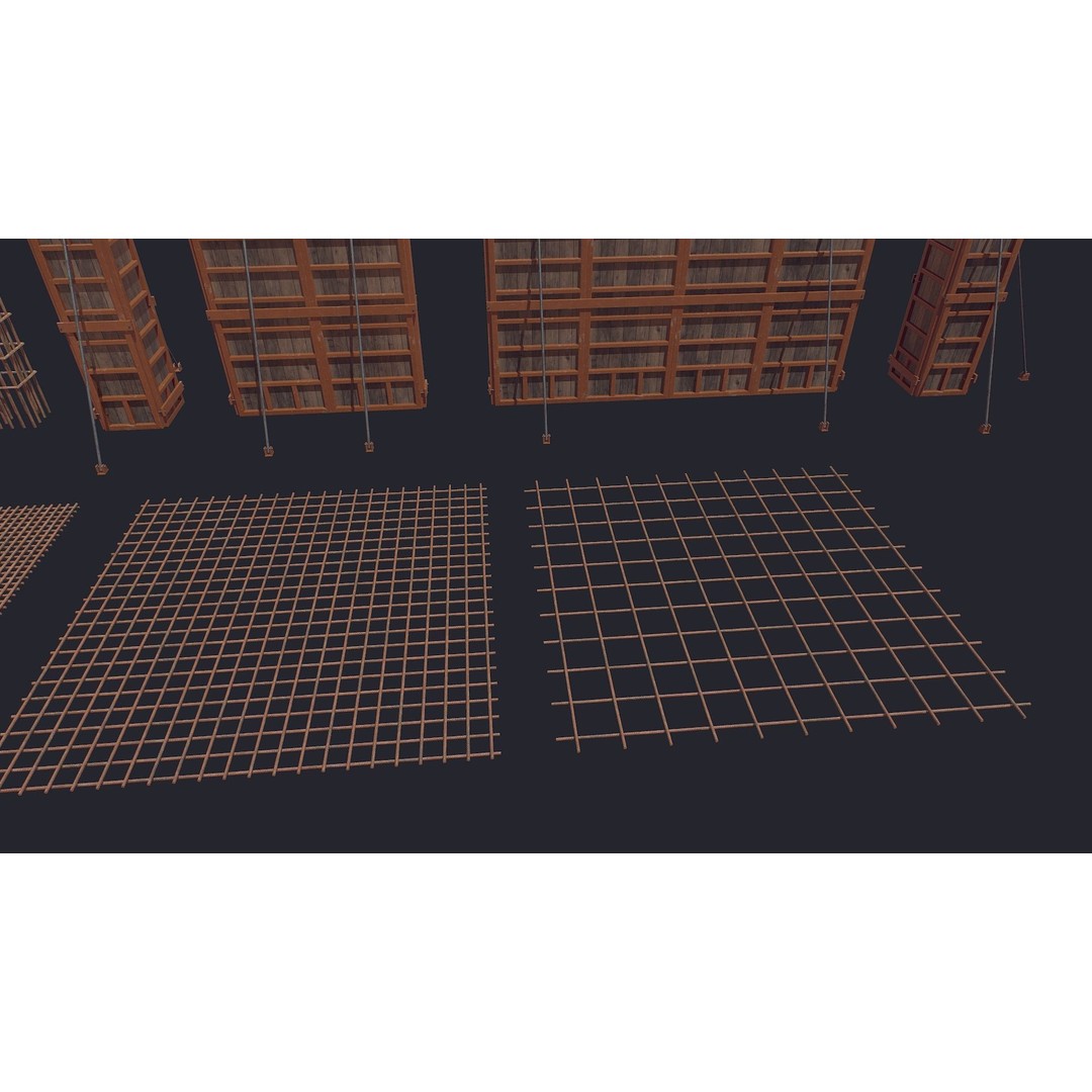 Formwork Reinforcement 3D Model – Low Poly Game Asset, FBX - View 9