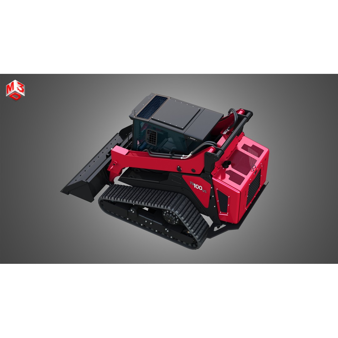 TL100VS Compact Track Loader 3D Model – High Poly PBR Asset, FBX