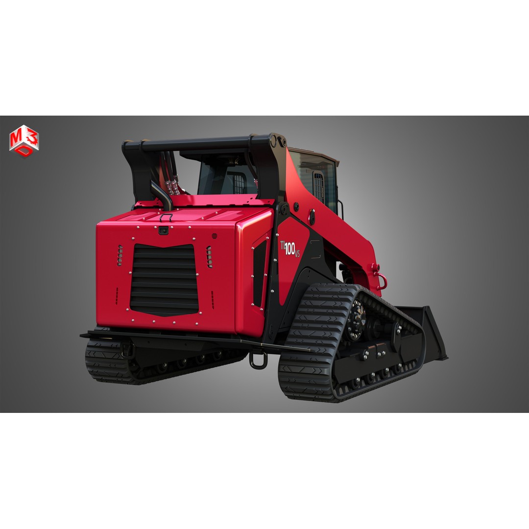 TL100VS Compact Track Loader 3D Model – High Poly PBR Asset, FBX - View 13