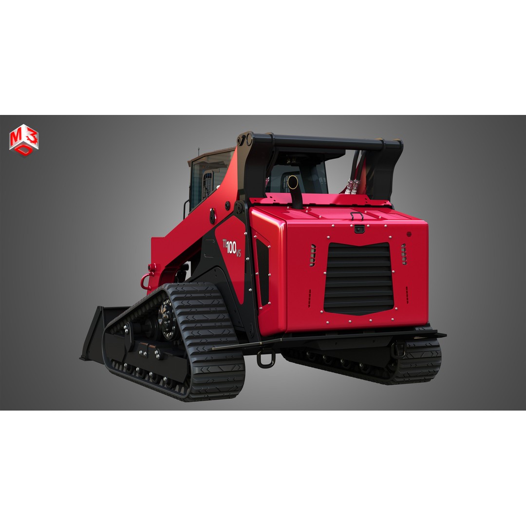 TL100VS Compact Track Loader 3D Model – High Poly PBR Asset, FBX - View 15
