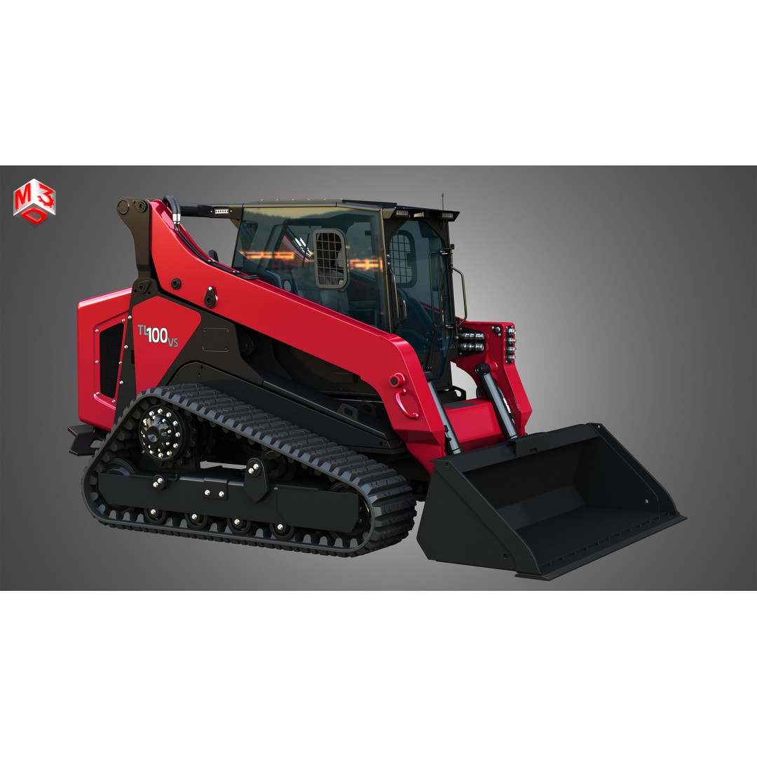 TL100VS Compact Track Loader 3D Model – High Poly PBR Asset, FBX - View 18