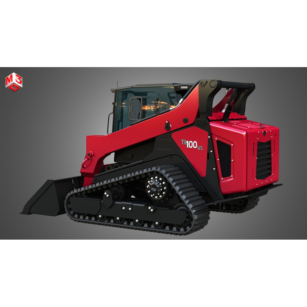 TL100VS Compact Track Loader 3D Model – High Poly PBR Asset, FBX - View 19