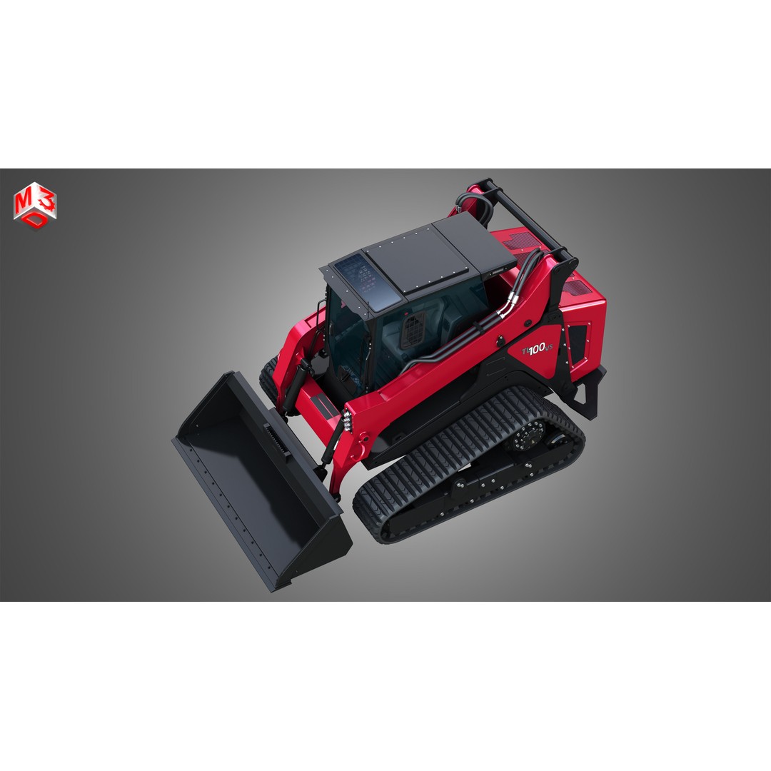 TL100VS Compact Track Loader 3D Model – High Poly PBR Asset, FBX - View 20
