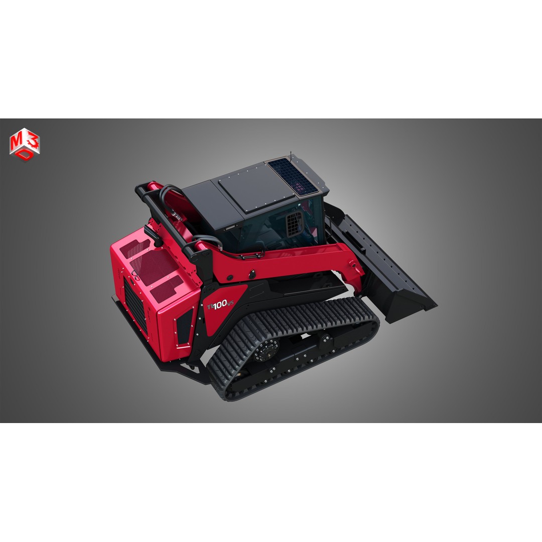 TL100VS Compact Track Loader 3D Model – High Poly PBR Asset, FBX - View 21