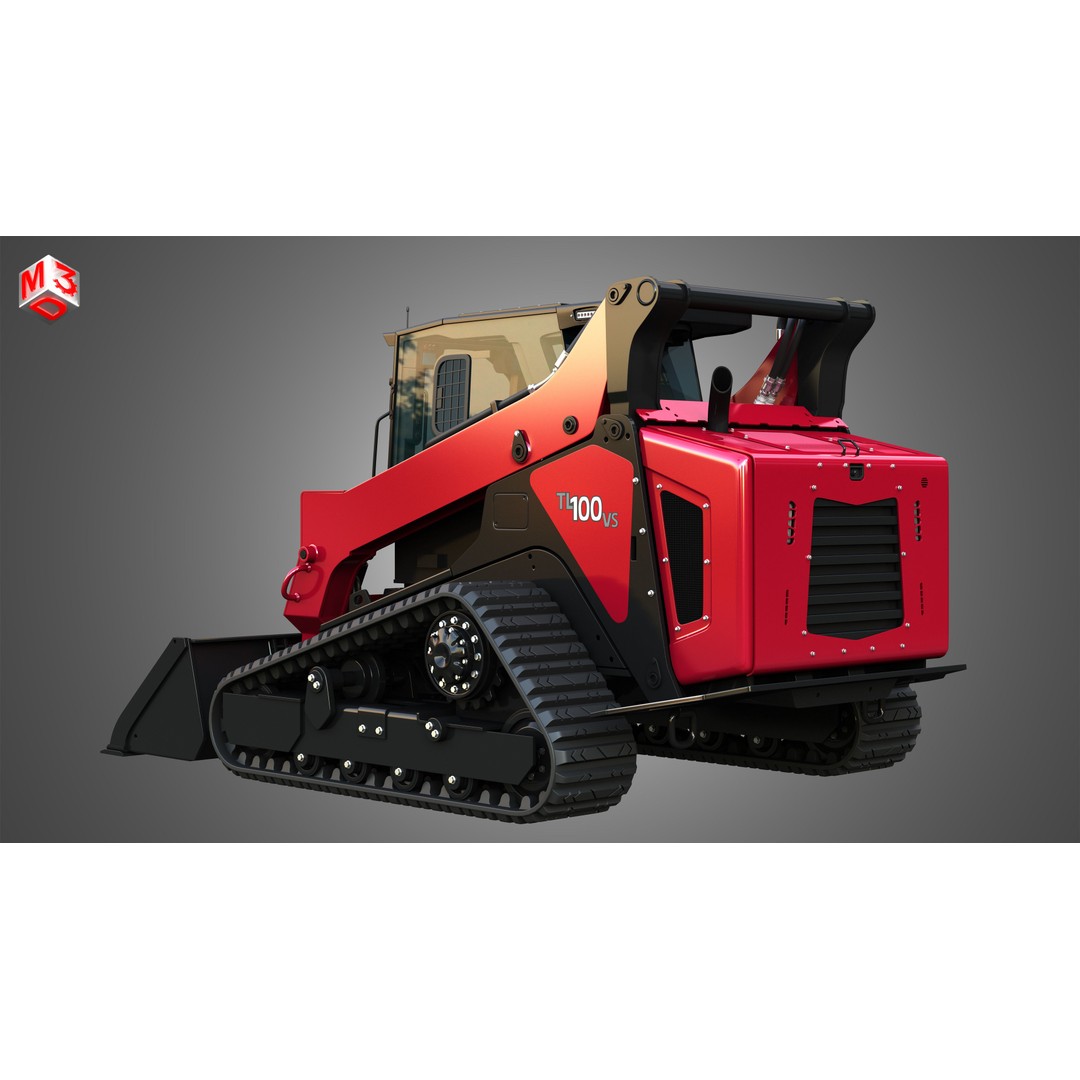 TL100VS Compact Track Loader 3D Model – High Poly PBR Asset, FBX - View 5