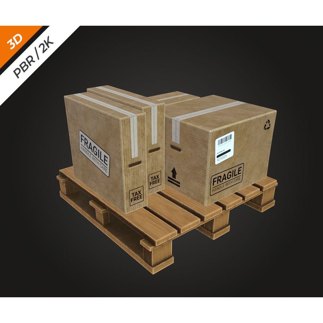 Warehouse Prop 3D Model – Low Poly PBR Asset for Games, FBX - View 12