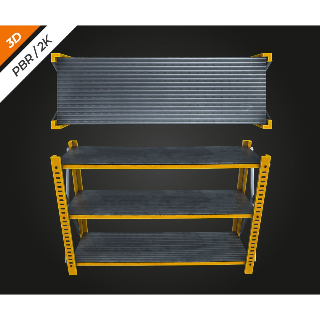 Warehouse Prop 3D Model – Low Poly PBR Asset for Games, FBX - View 5