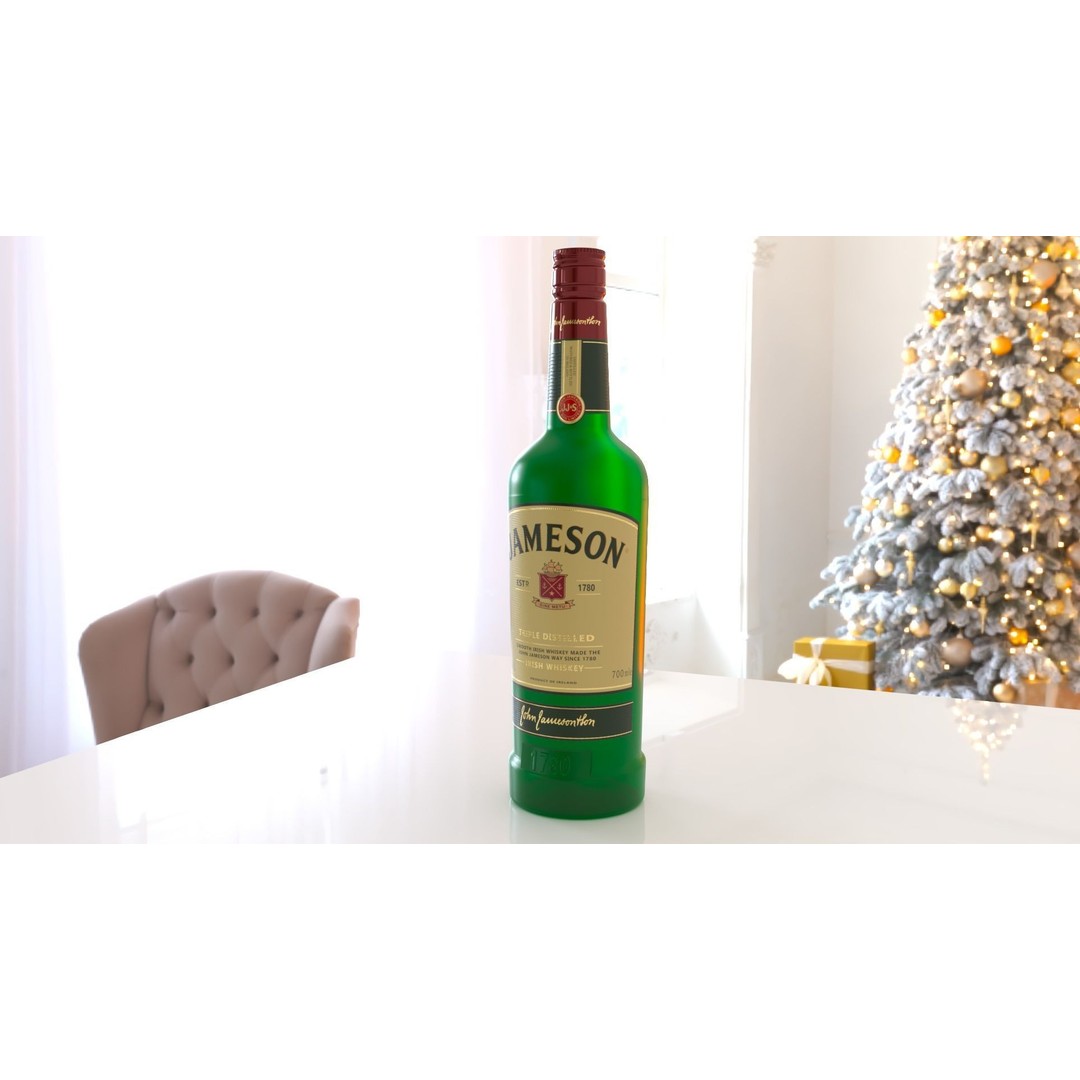 Jameson Whiskey 3D Model – Low Poly PBR Asset, FBX, OBJ, Game Ready - View 6
