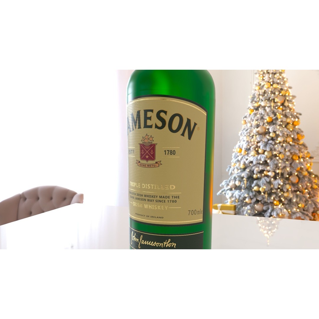 Jameson Whiskey 3D Model – Low Poly PBR Asset, FBX, OBJ, Game Ready - View 9