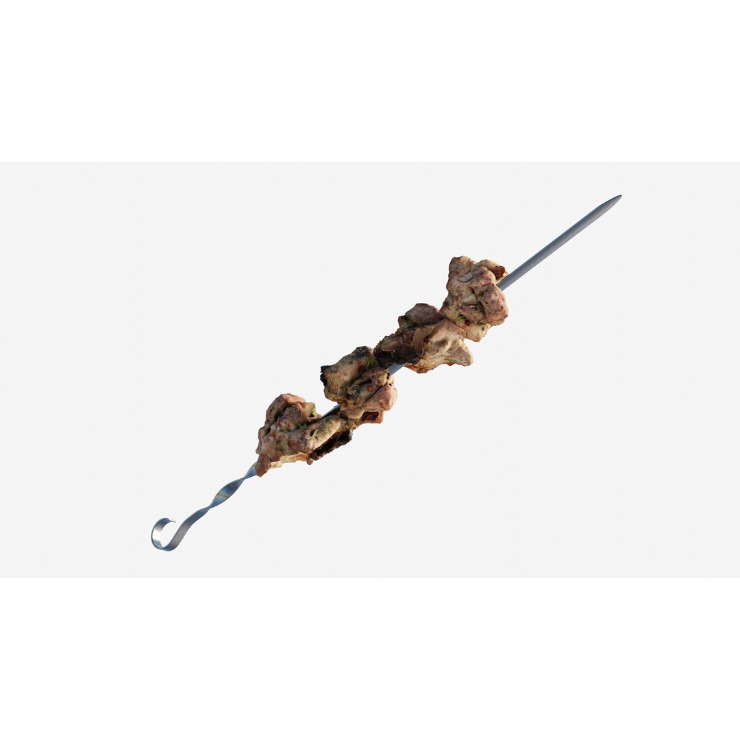 Shashlik BBQ Meat 3D Model – Low Poly Photogrammetry Asset, FBX - View 10