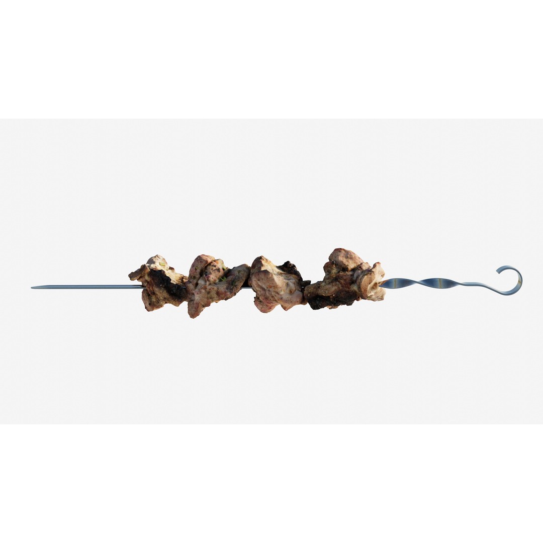 Shashlik BBQ Meat 3D Model – Low Poly Photogrammetry Asset, FBX - View 13