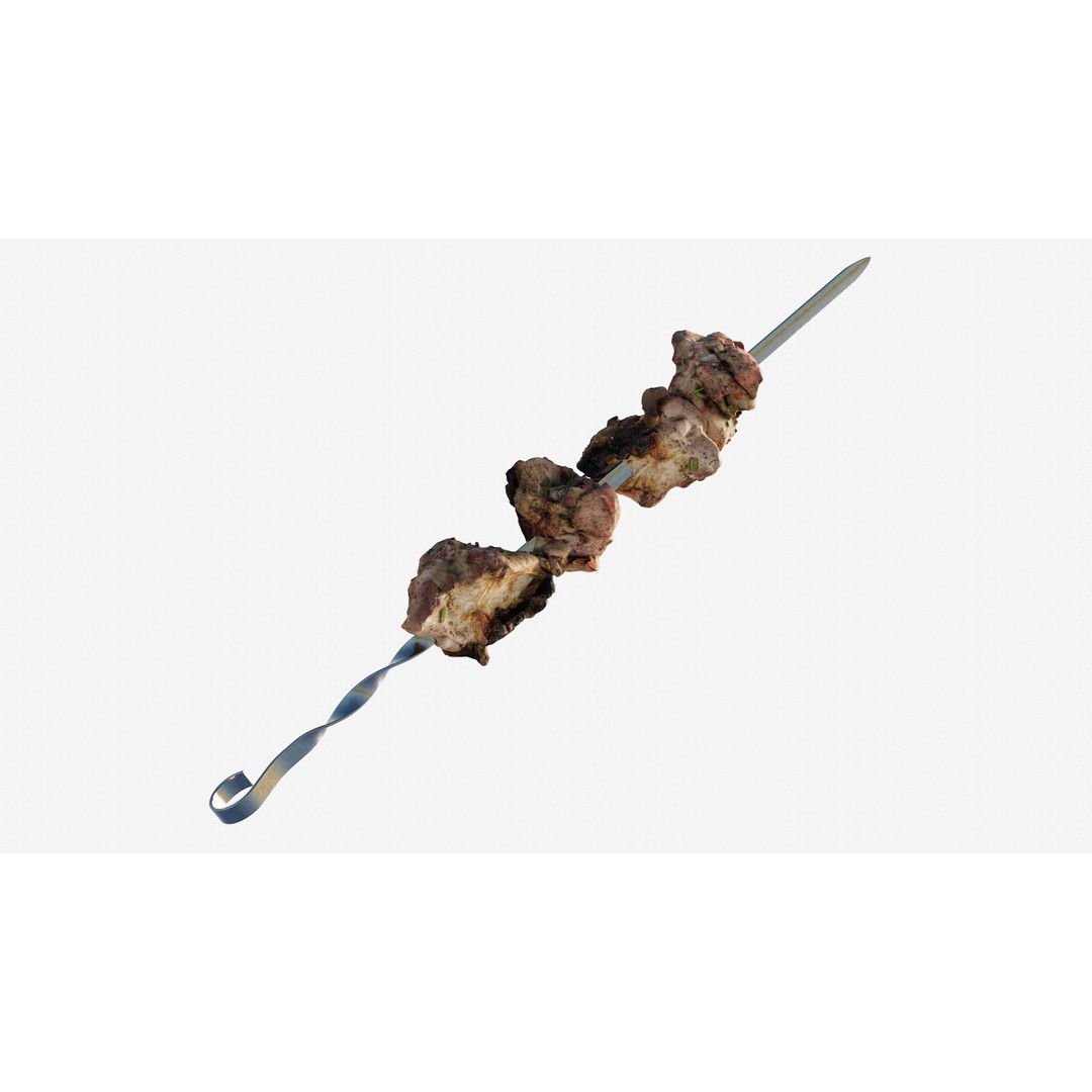 Shashlik BBQ Meat 3D Model – Low Poly Photogrammetry Asset, FBX - View 14