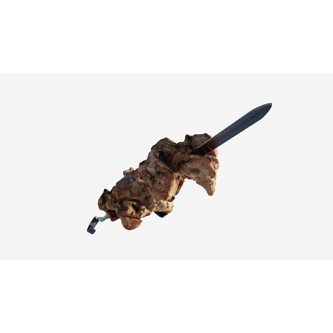 Shashlik BBQ Meat 3D Model – Low Poly Photogrammetry Asset, FBX - View 15