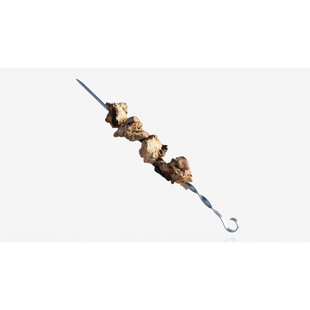Shashlik BBQ Meat 3D Model – Low Poly Photogrammetry Asset, FBX - View 16