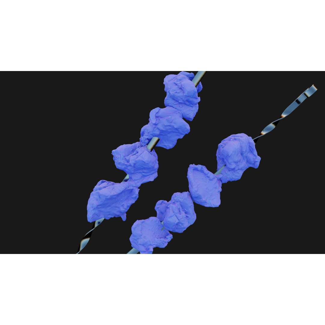 Shashlik BBQ Meat 3D Model – Low Poly Photogrammetry Asset, FBX - View 19