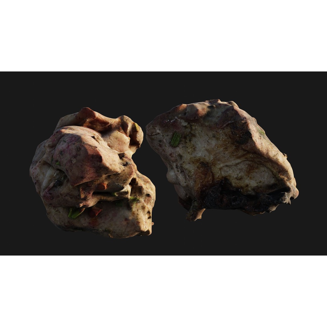Shashlik BBQ Meat 3D Model – Low Poly Photogrammetry Asset, FBX - View 28