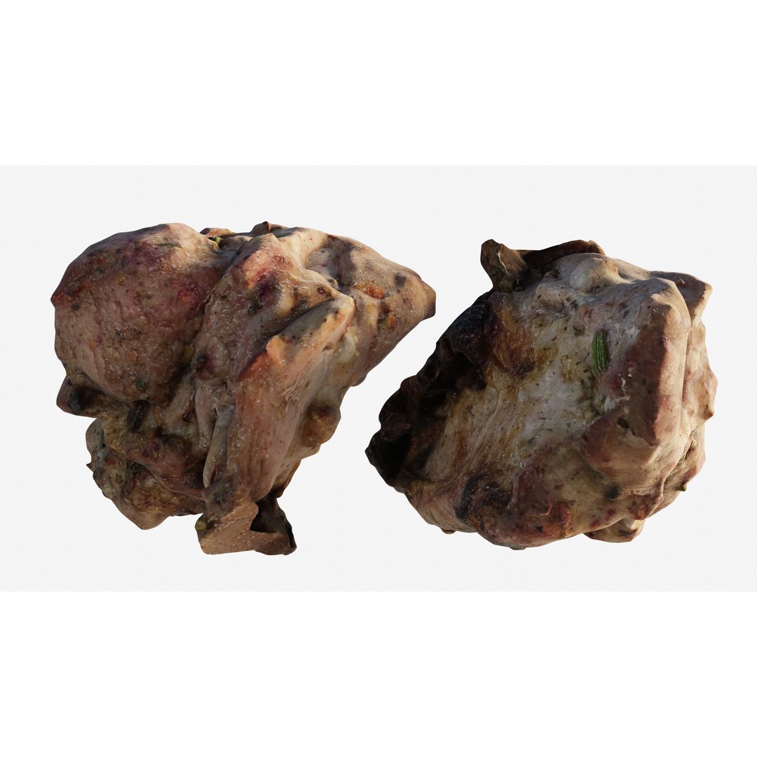 Shashlik BBQ Meat 3D Model – Low Poly Photogrammetry Asset, FBX - View 29