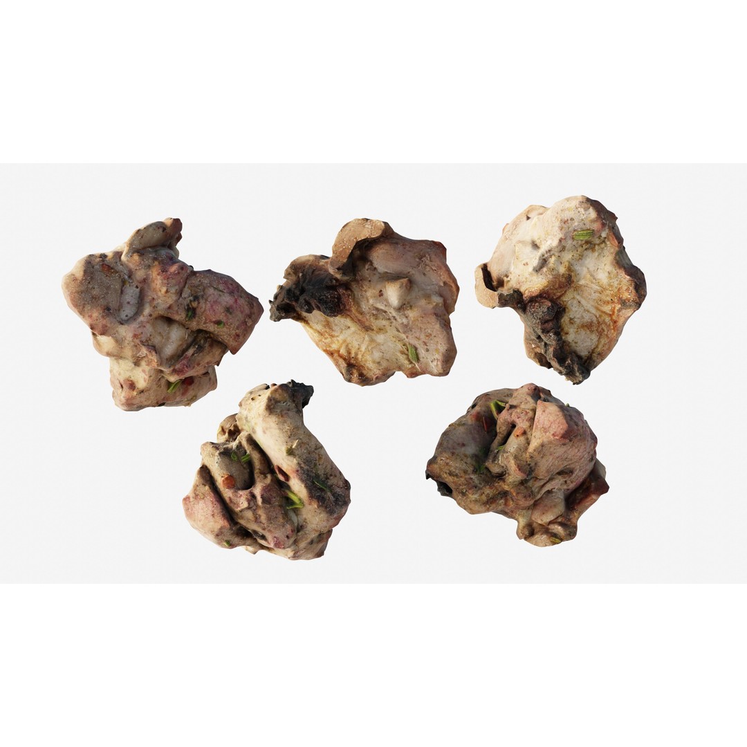 Shashlik BBQ Meat 3D Model – Low Poly Photogrammetry Asset, FBX - View 8