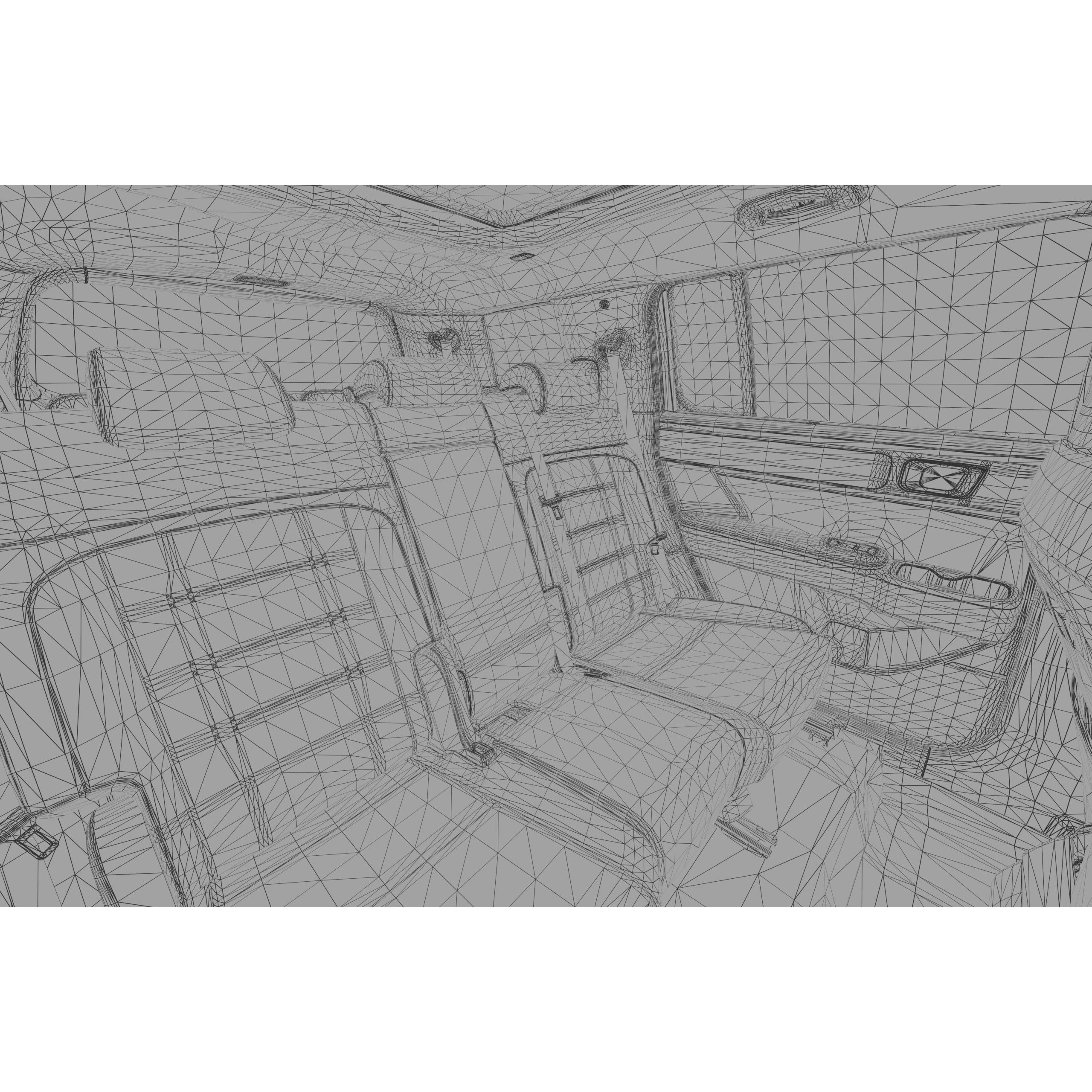 Hyundai Santa Fe 2024 - High-Poly Interior 3D Model