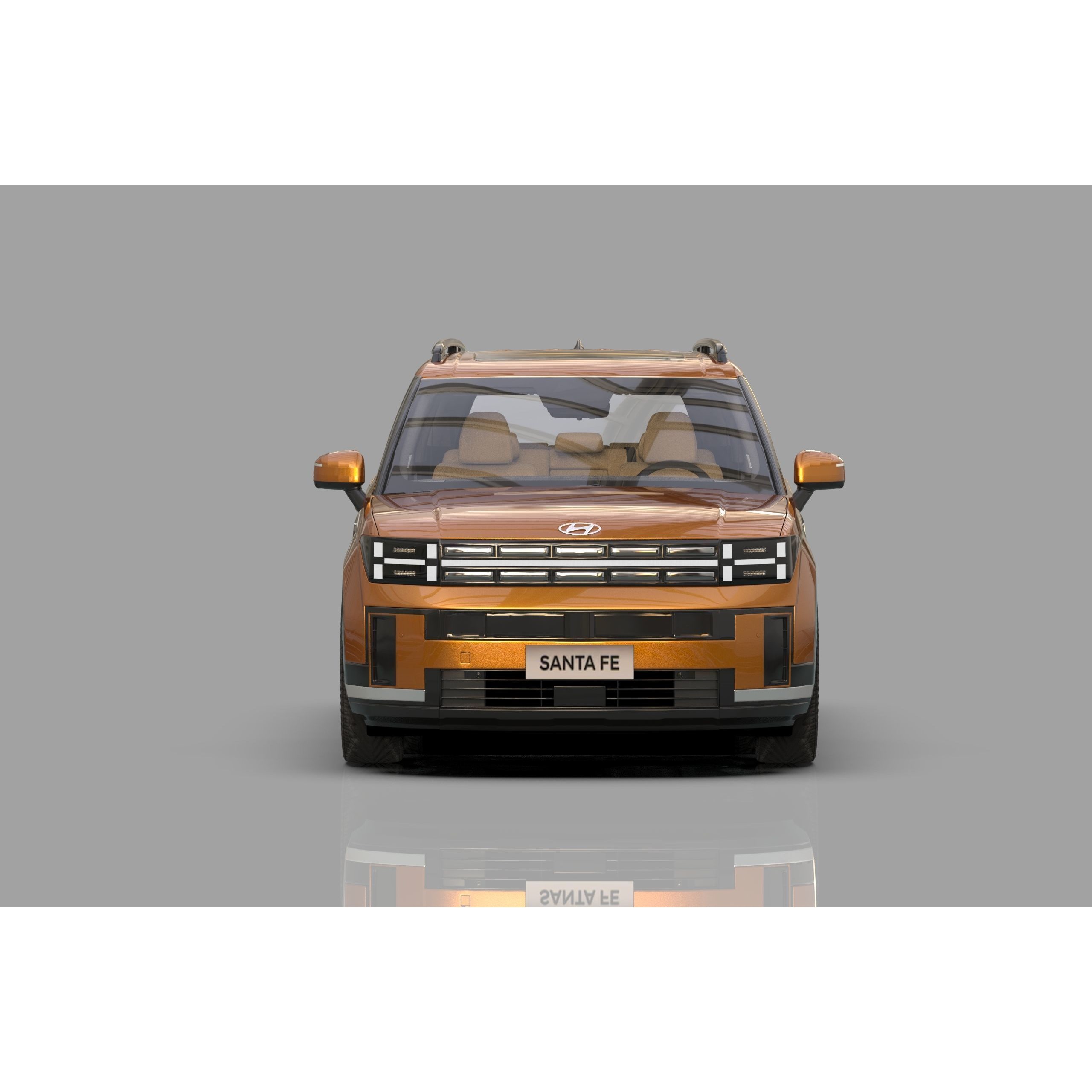 Hyundai Santa Fe 2024 - High-Poly Interior 3D Model - View 12