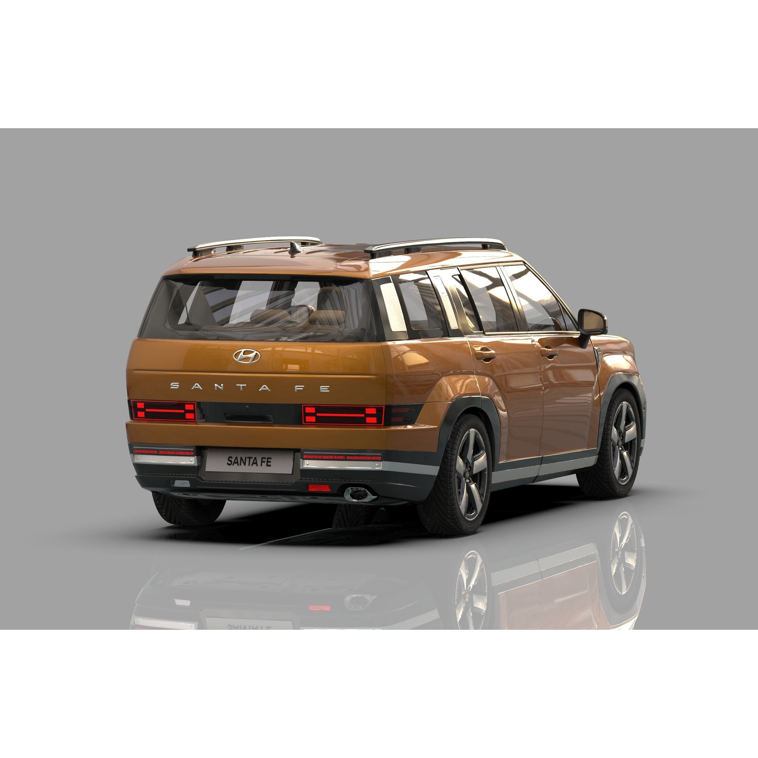 Hyundai Santa Fe 2024 - High-Poly Interior 3D Model - View 13