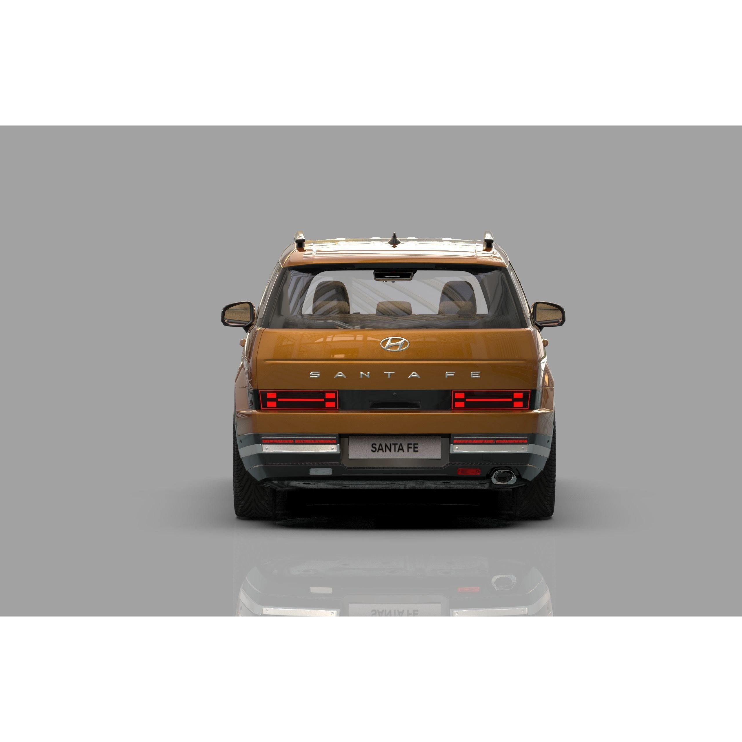 Hyundai Santa Fe 2024 - High-Poly Interior 3D Model - View 14