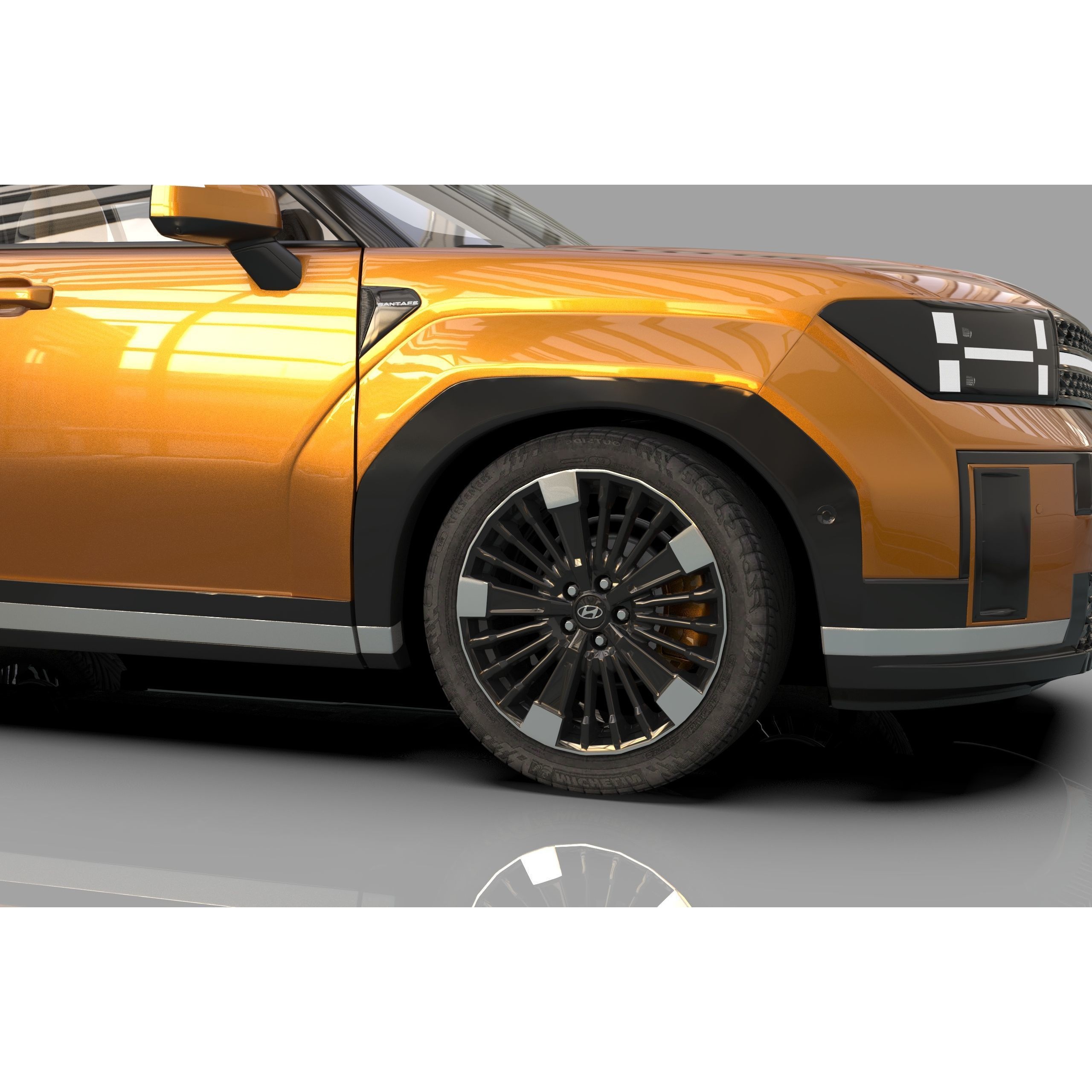 Hyundai Santa Fe 2024 - High-Poly Interior 3D Model - View 18