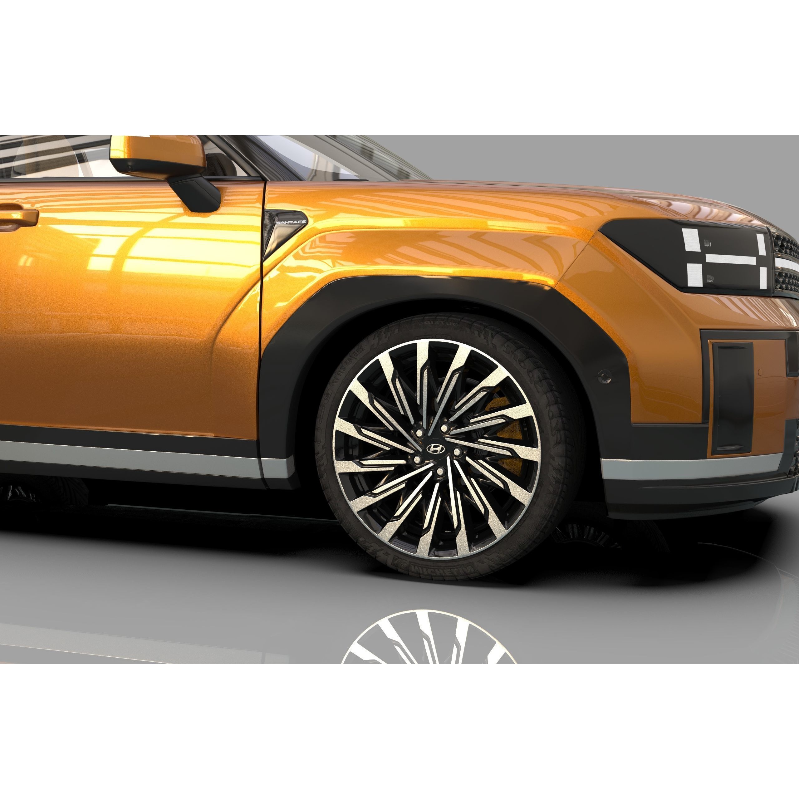 Hyundai Santa Fe 2024 - High-Poly Interior 3D Model - View 19