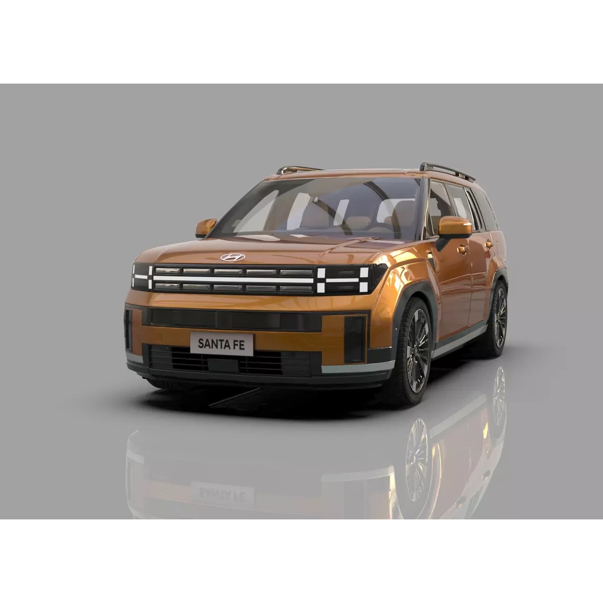 Hyundai Santa Fe 2024 - High-Poly Interior 3D Model - View 2