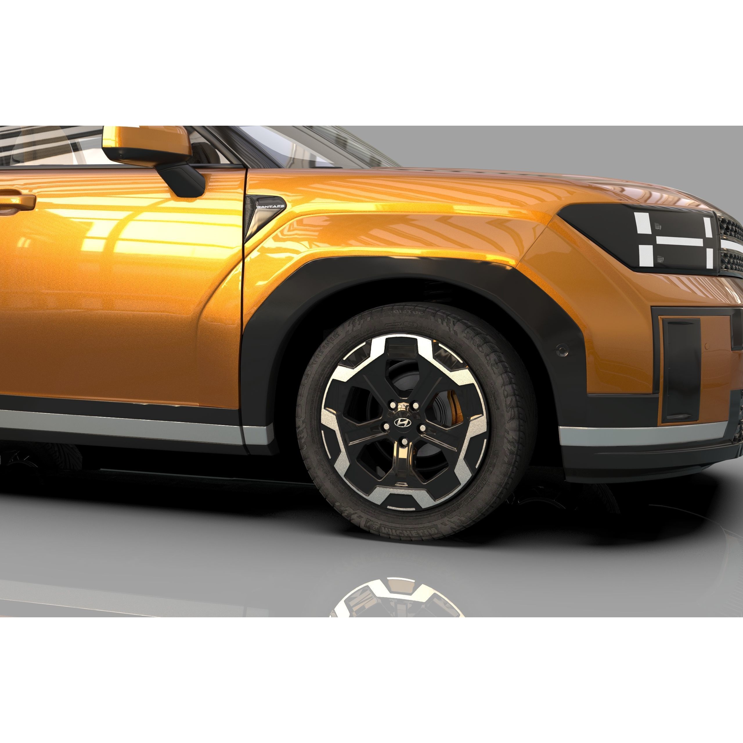 Hyundai Santa Fe 2024 - High-Poly Interior 3D Model - View 21