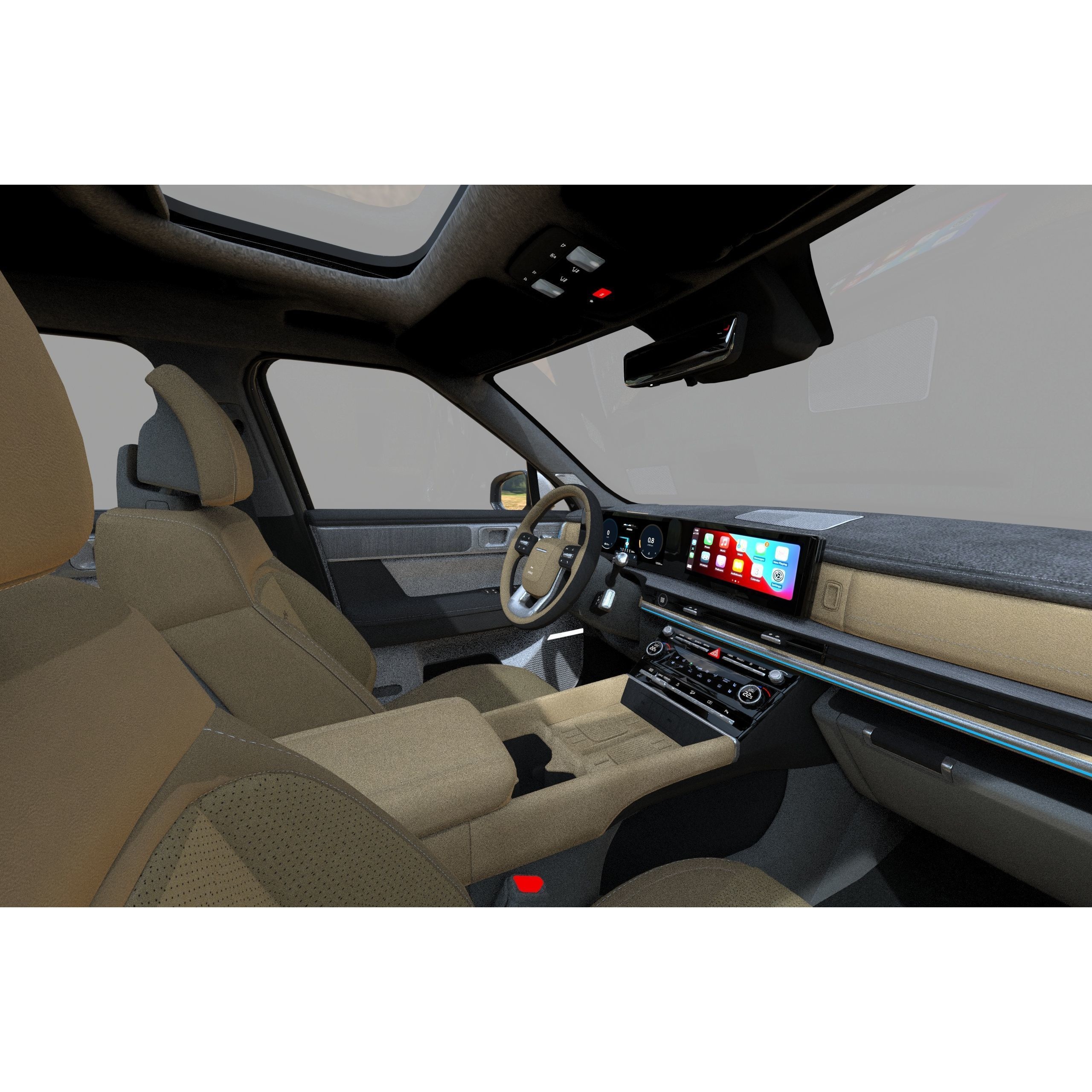 Hyundai Santa Fe 2024 - High-Poly Interior 3D Model - View 31