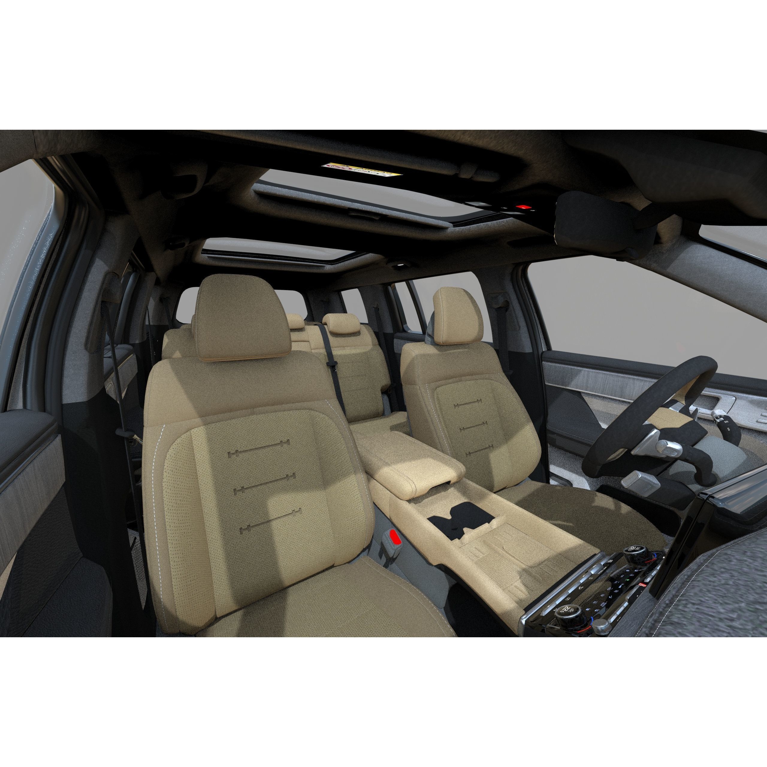 Hyundai Santa Fe 2024 - High-Poly Interior 3D Model - View 32