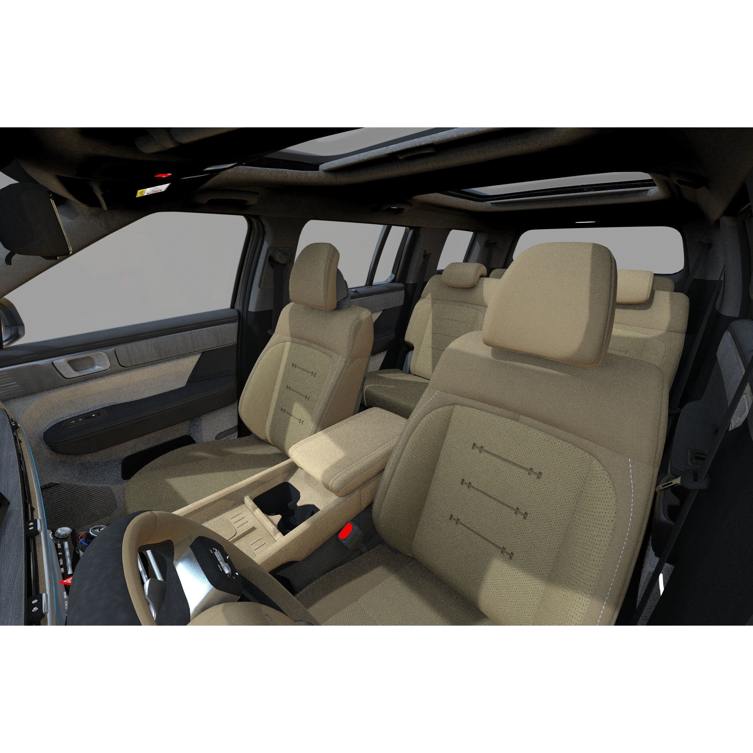 Hyundai Santa Fe 2024 - High-Poly Interior 3D Model - View 33