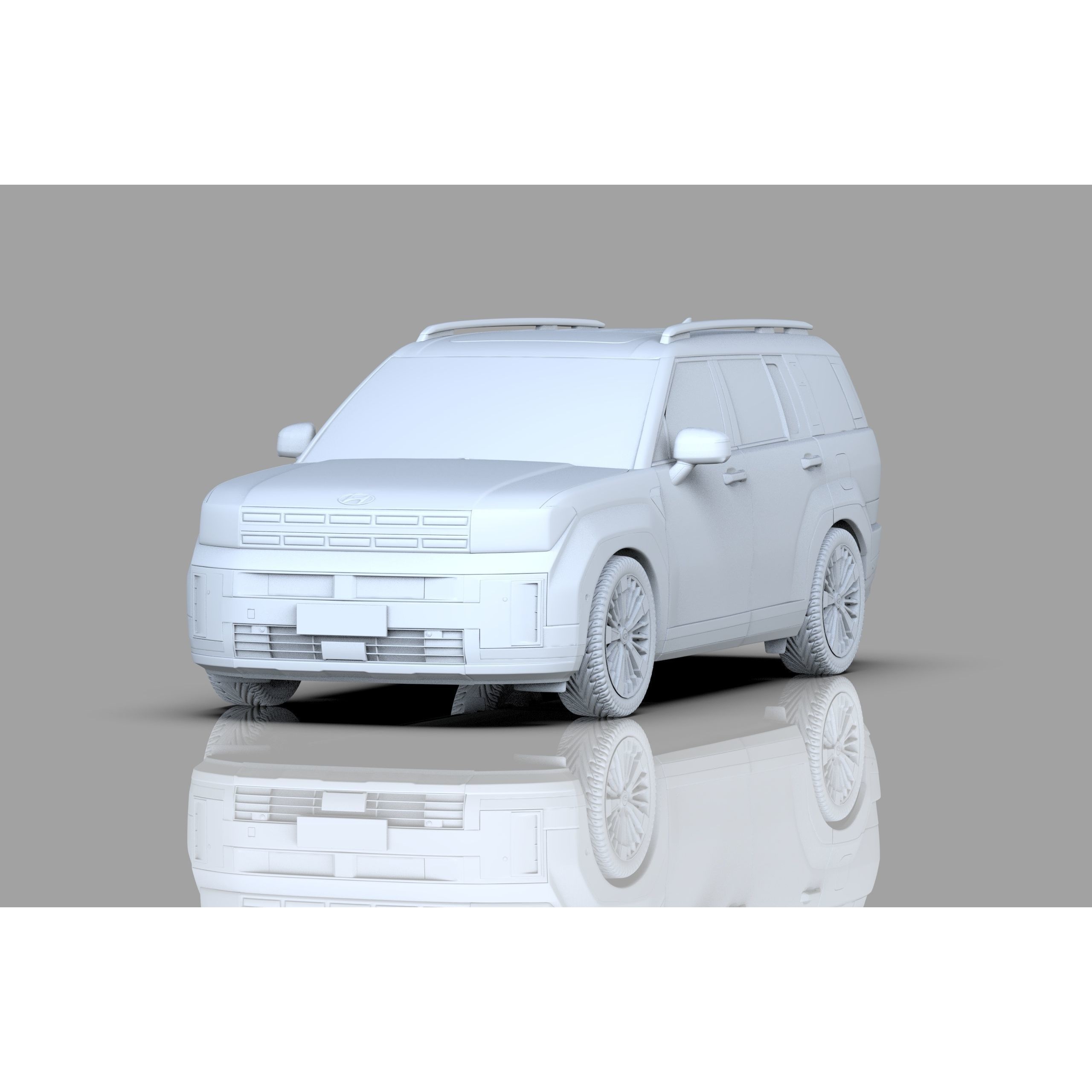Hyundai Santa Fe 2024 - High-Poly Interior 3D Model - View 37
