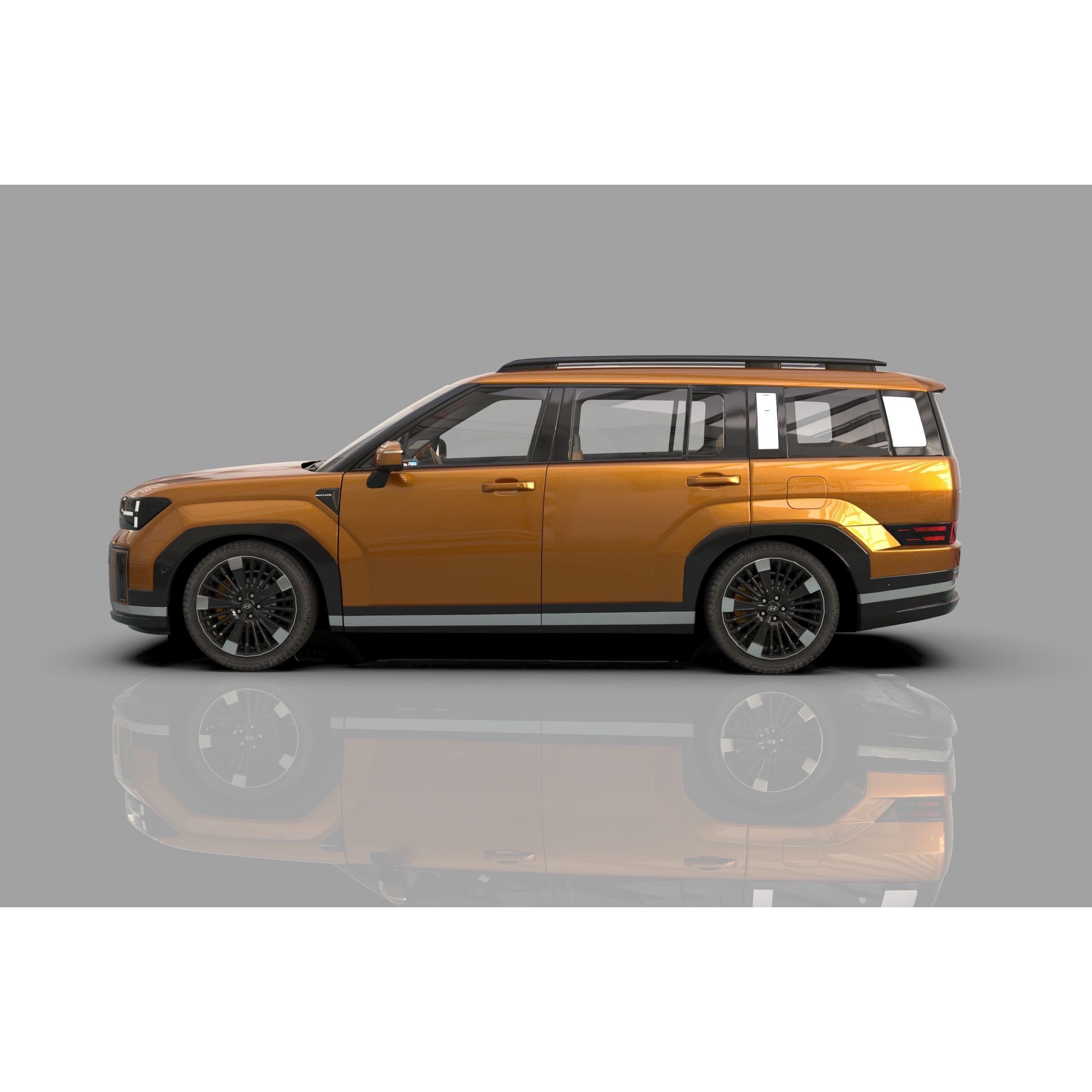 Hyundai Santa Fe 2024 - High-Poly Interior 3D Model - View 4