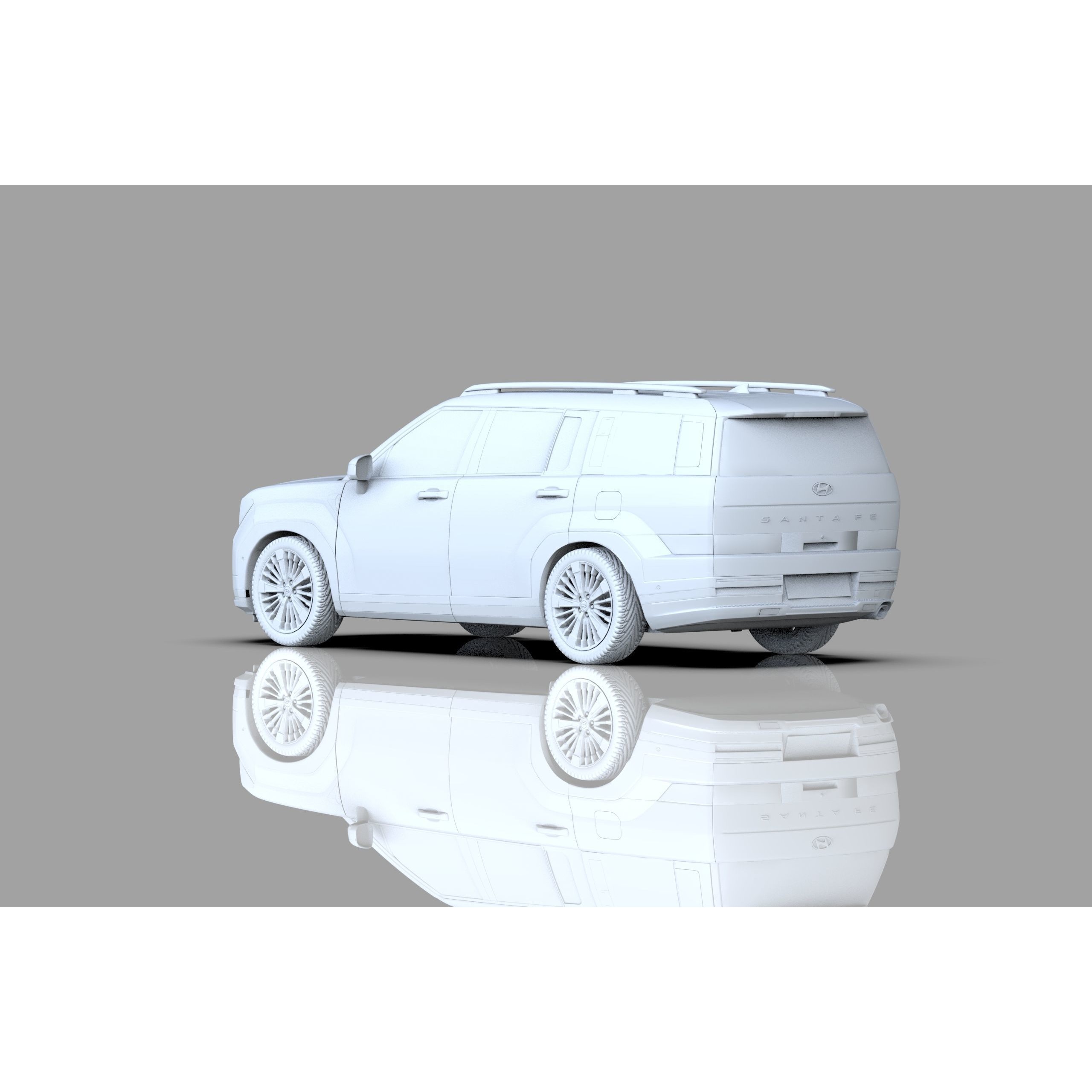 Hyundai Santa Fe 2024 - High-Poly Interior 3D Model - View 40