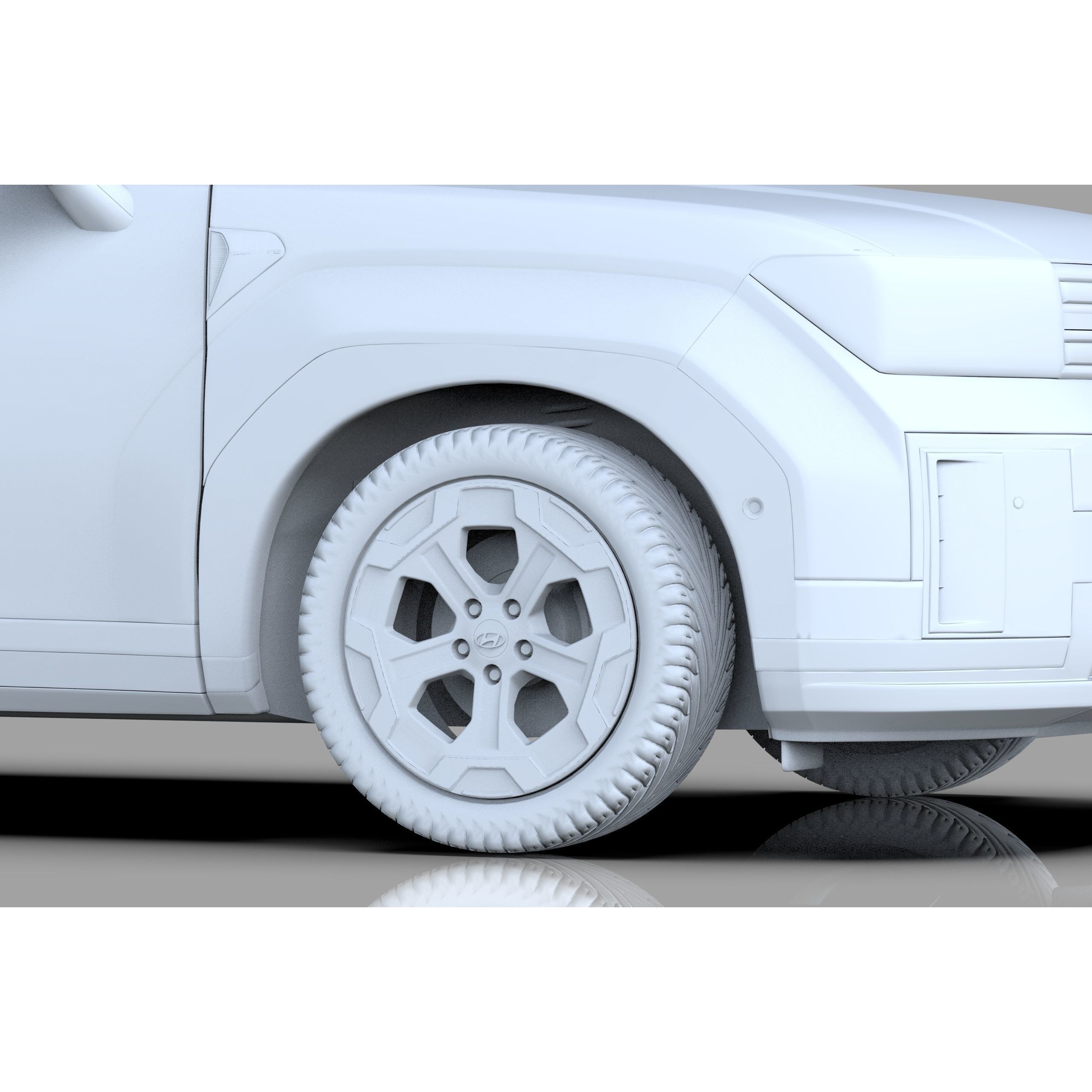 Hyundai Santa Fe 2024 - High-Poly Interior 3D Model - View 43