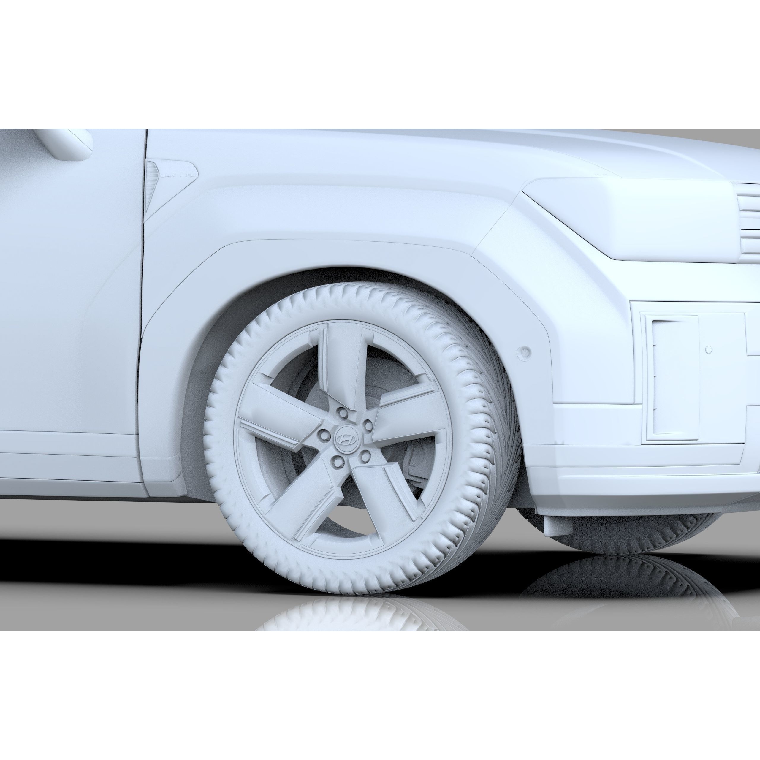 Hyundai Santa Fe 2024 - High-Poly Interior 3D Model - View 45