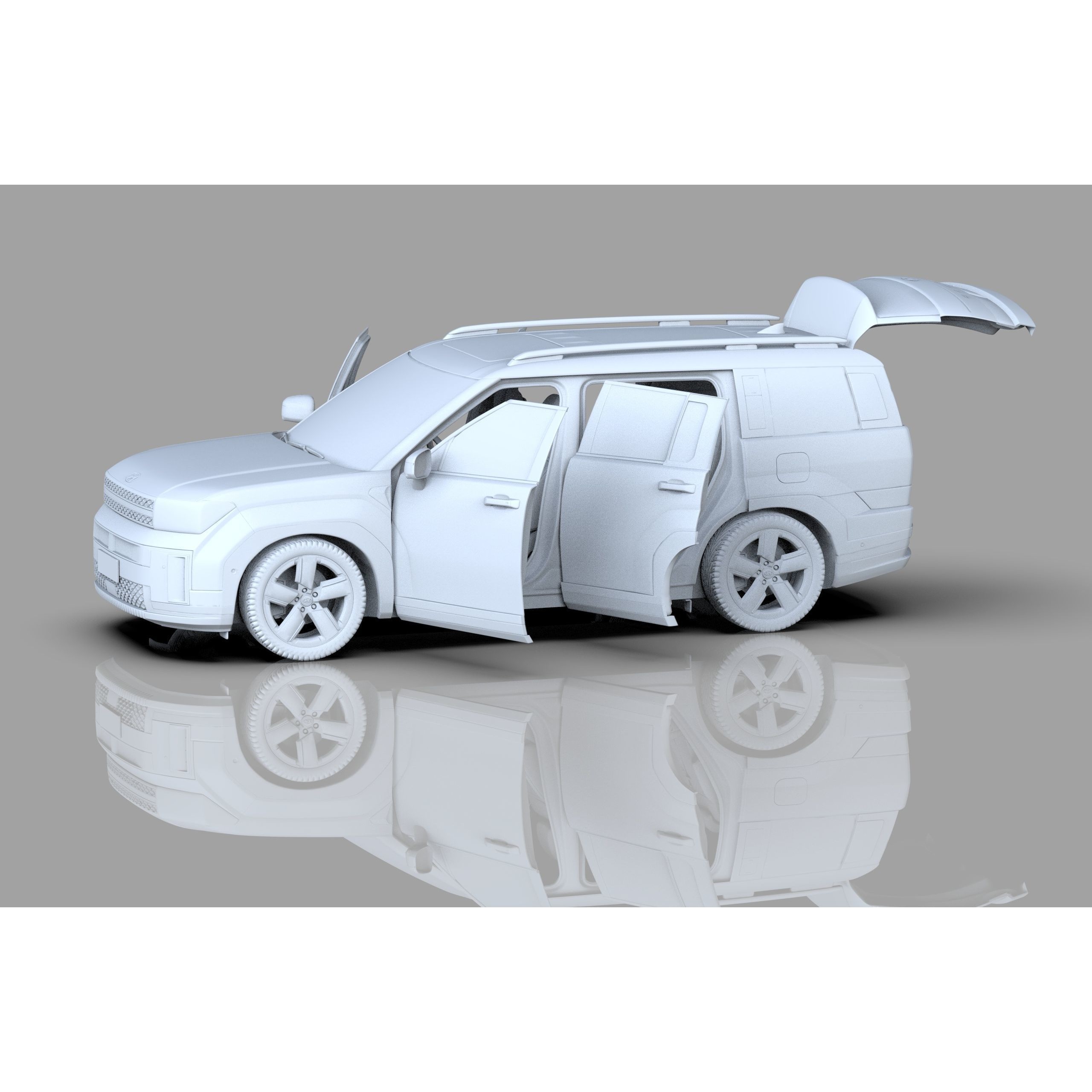 Hyundai Santa Fe 2024 - High-Poly Interior 3D Model - View 48